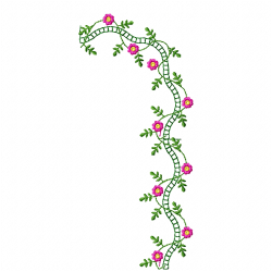 Flowers And Tree Embroidery Design 6